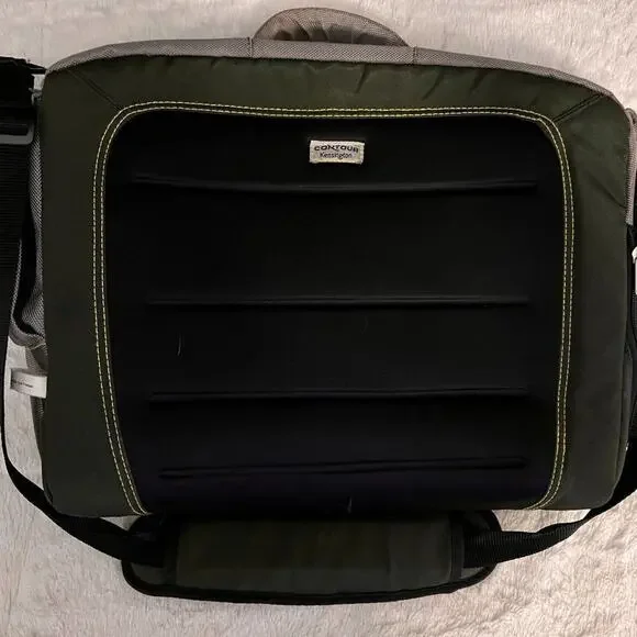 Kensington Olive Laptop Briefcase Business Casual Shoulder Messenger Bag